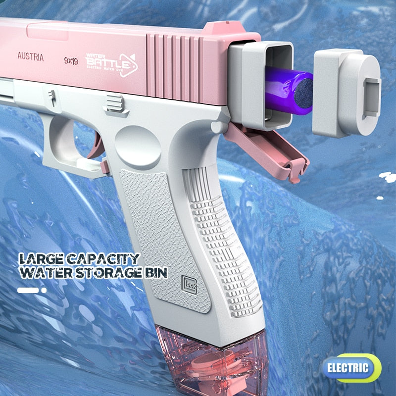 Glock Water Gun Toy Portable Water Gun Automatic Water Spray Gun Toys Electric Burst Water Gun Children Outdoor Water Fight Toys