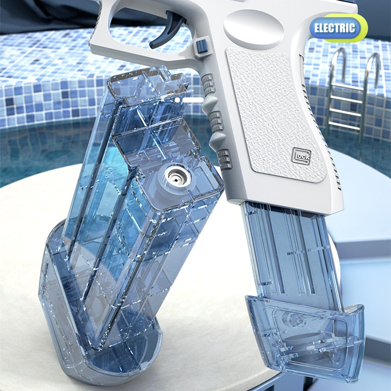 Glock Water Gun Toy Portable Water Gun Automatic Water Spray Gun Toys Electric Burst Water Gun Children Outdoor Water Fight Toys