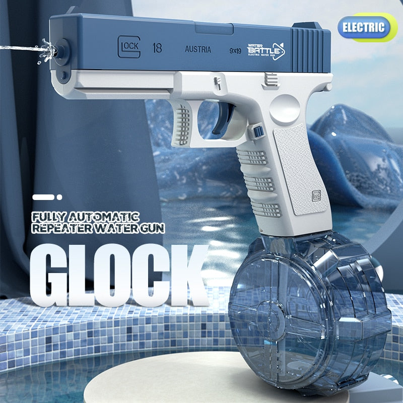Glock Water Gun Toy Portable Water Gun Automatic Water Spray Gun Toys Electric Burst Water Gun Children Outdoor Water Fight Toys