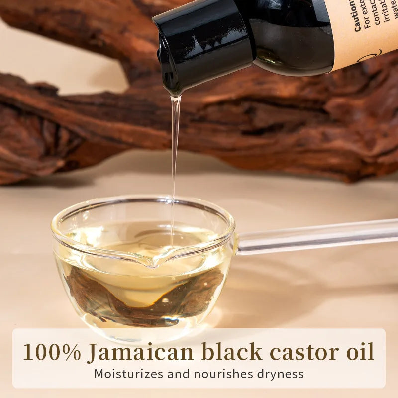 100% Pure Natural Cold Pressed Castor Oil Promotes Healthy Skin and Hair Thickens Eyebrows and Extends Eyelashes Massage 237ml