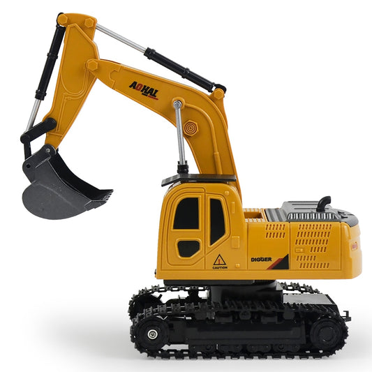 RC Excavator Bulldozer Toys 1/20 6CH Remote Control Cars Construction Truck Engineering Vehicles Crawl Dumper Kids Light Music